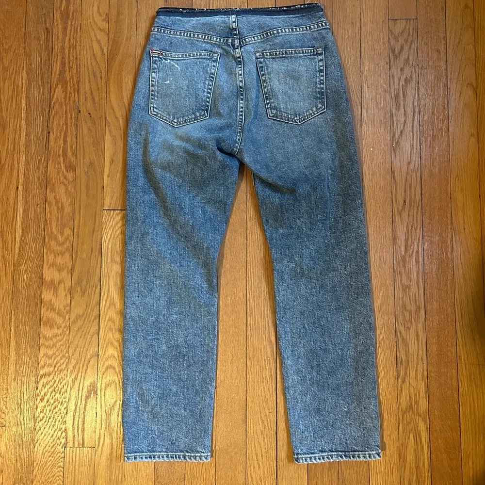 Alice + Olivia Amazing Removed Waistband Genevive High Waist Straight Leg Jeans - Image 3