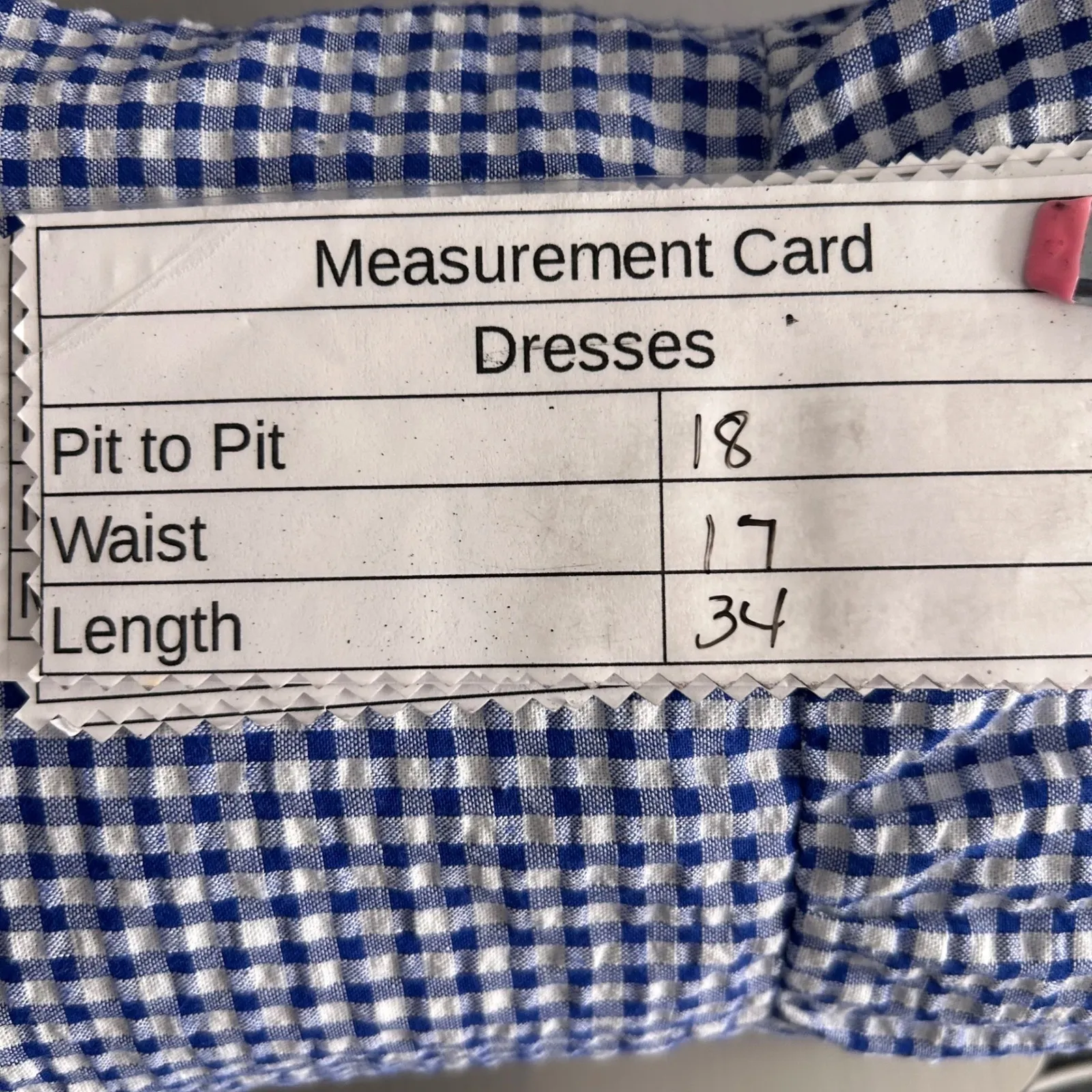 Old Navy Milkmaid Mini‎ Dress Large Blue Gingham - Image 8