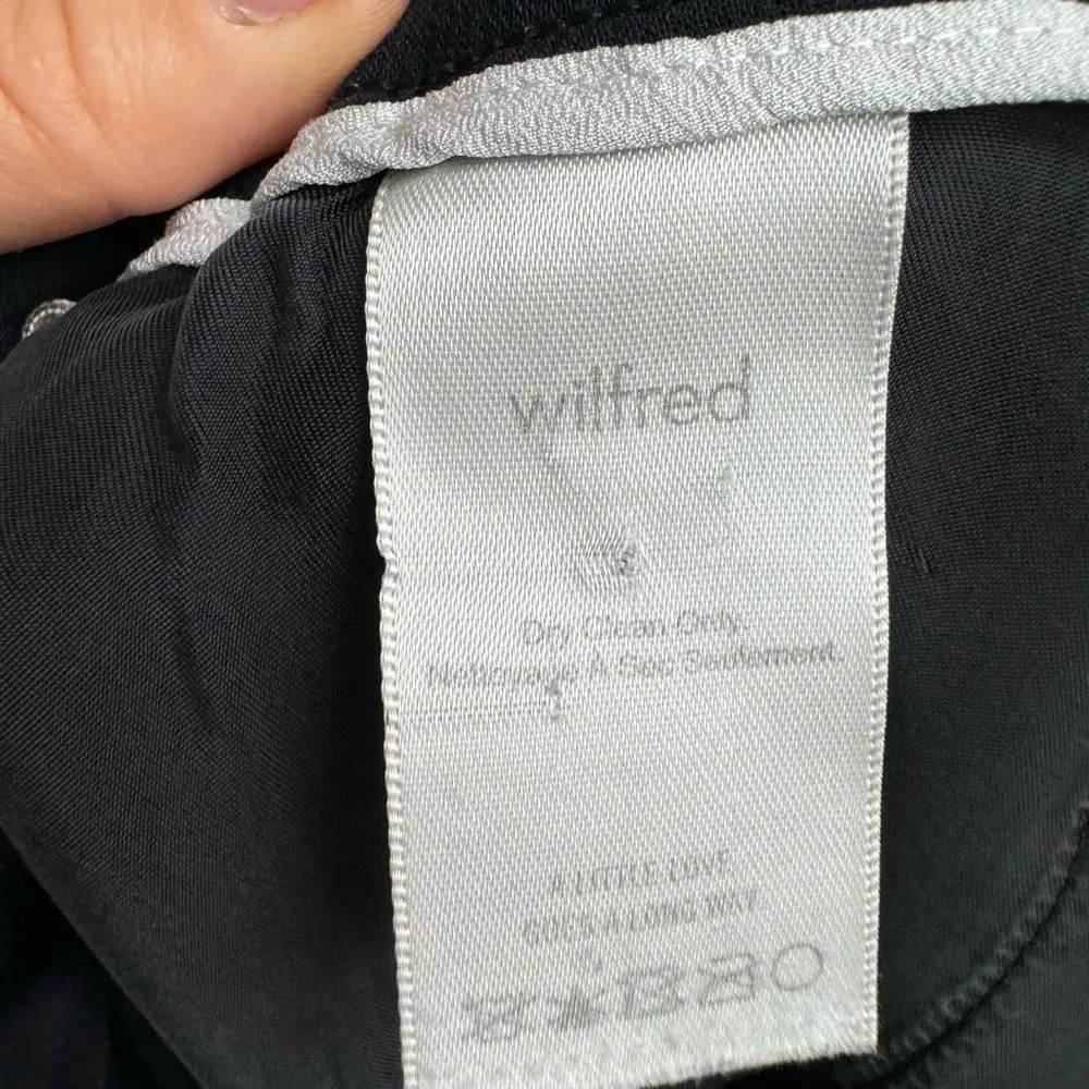 Aritzia Wilfred Crepe Darontal Pull On Cropped Pants Trousers Black Size 6 Small - Image 13