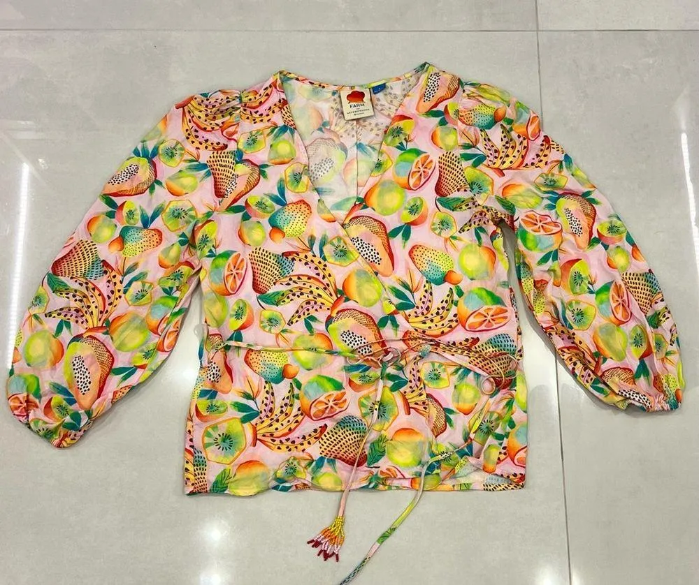 Farm Rio Rainforest Wrap Blouse - Image 4