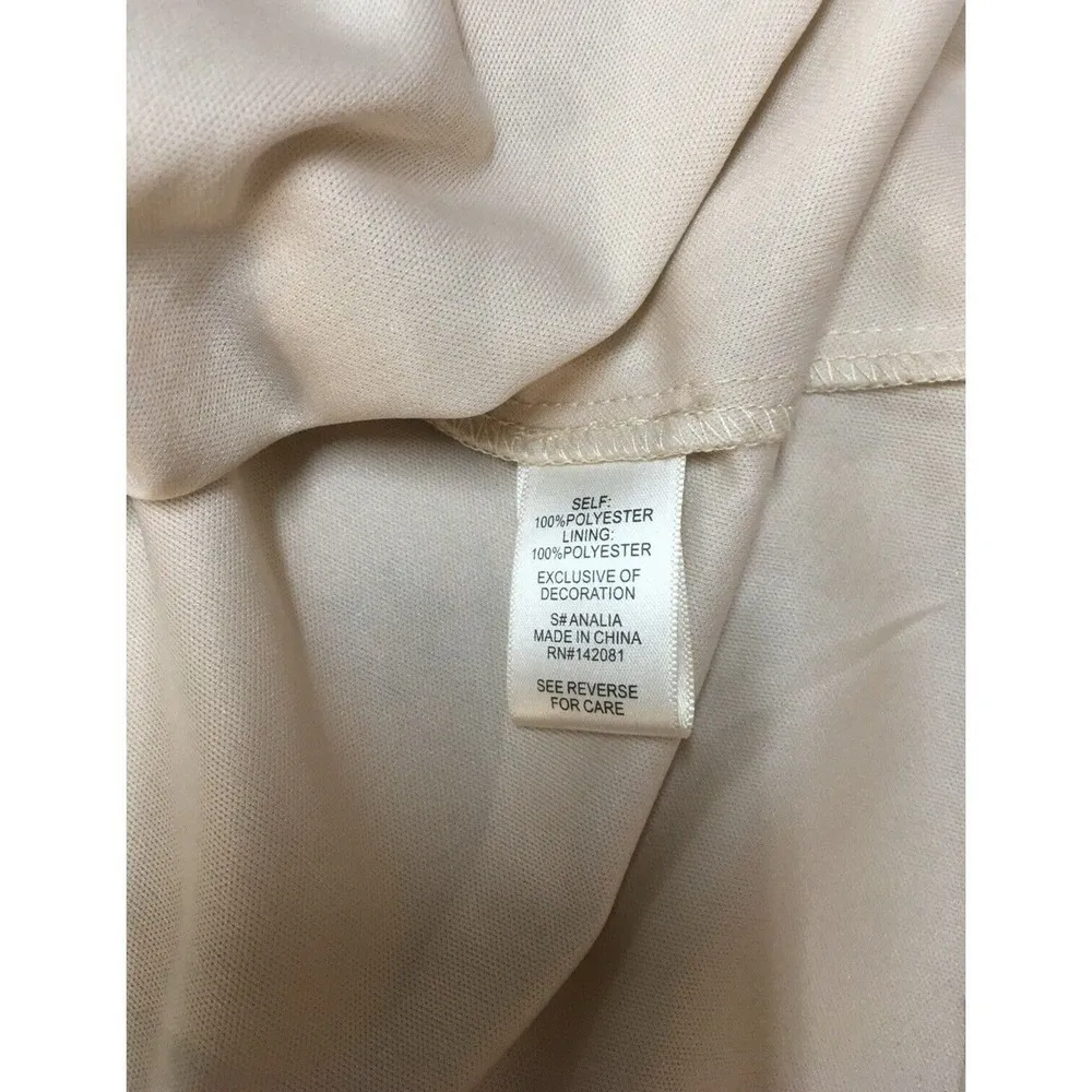 Altar’d State Dress Womens L Analia Beaded Spaghetti Strap Cocktail Club Nude - Image 6