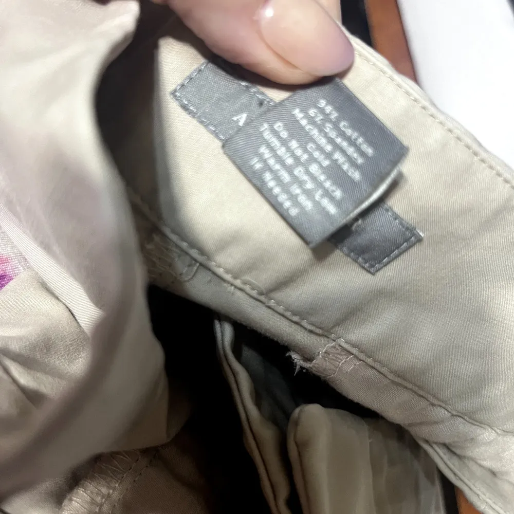 Ann Taylor Womens Pants Beige 14 Chinos High Rise Wide Leg Career Minimalist - Image 7