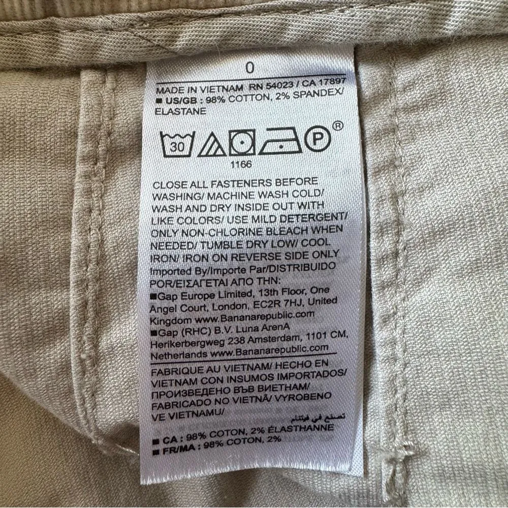 Banana Republic High Rise Corduroy Baggy Pleated Barrel Leg Pants Cords Size 0 - Image 13