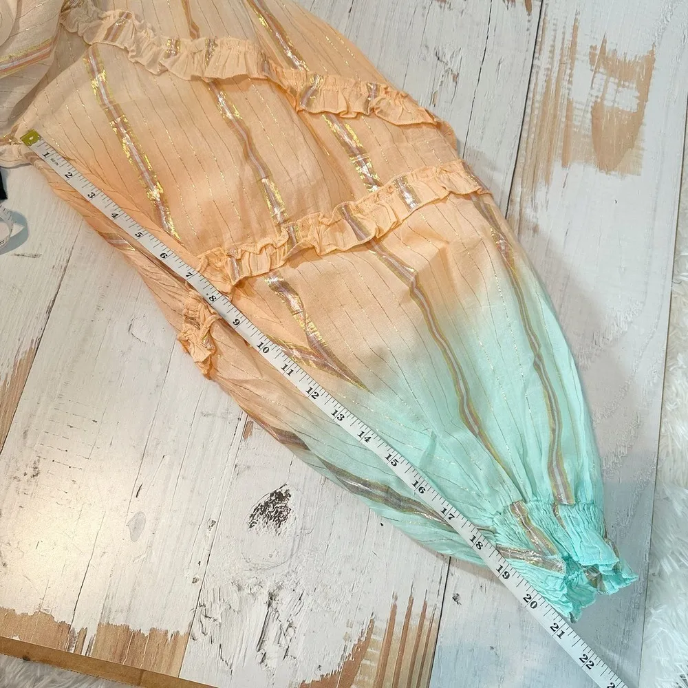 Miss June Paris Ombre Shirt Casual Dress Coral - Image 9