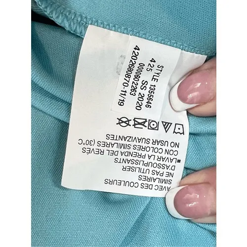 Under‎ Armour Logo Velocity Heatgear Hooded Blue Pullover Top MEDIUM Sportswear - Image 8