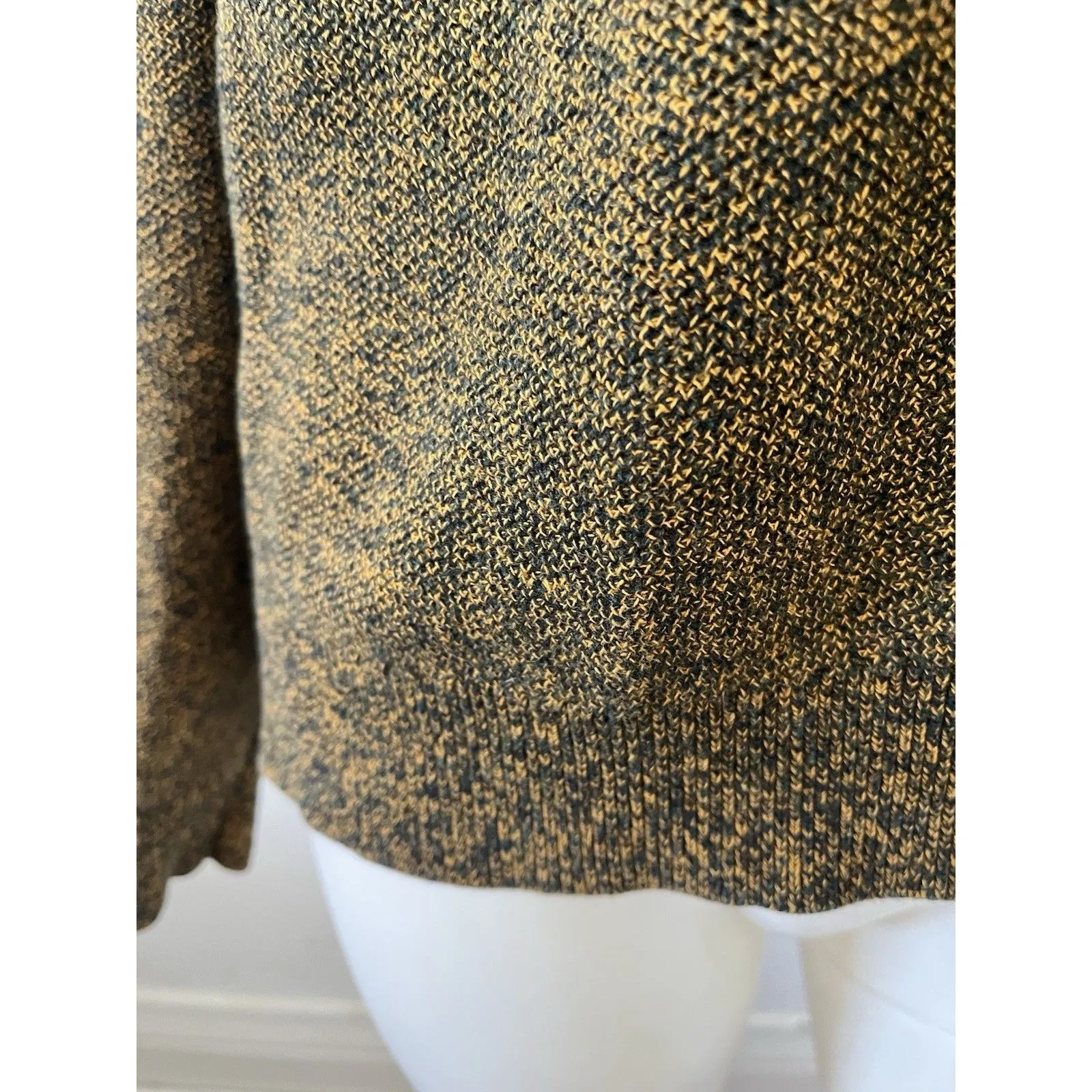 COS Green Sweater M Linen Blend Chunky Crew Nature Forest Outdoors Capsule - Image 6