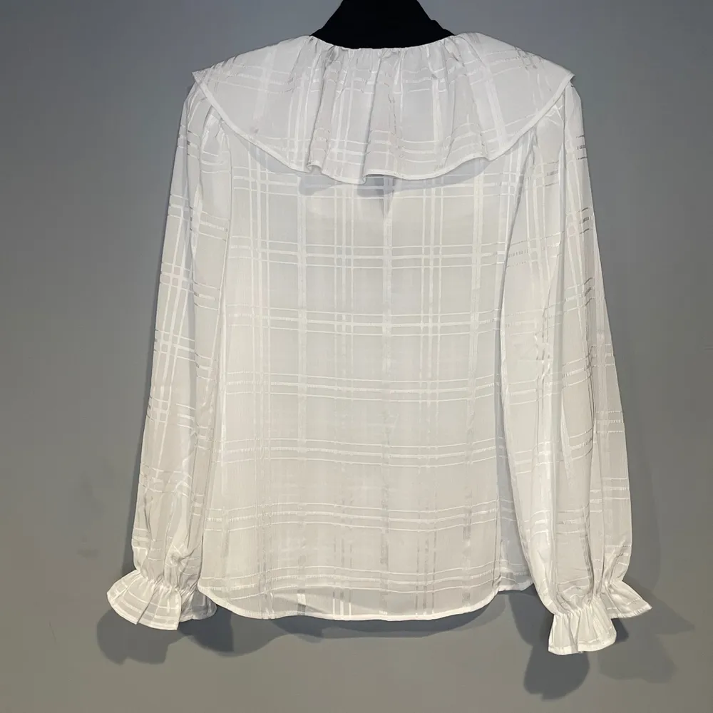 cupio  White Blouse With Black Bow Size Small - Image 4