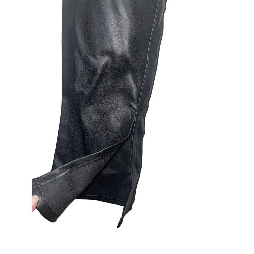 MISHA Aubrey Faux Leather Pants in Black 2 New Womens Vegan Trousers - Image 7