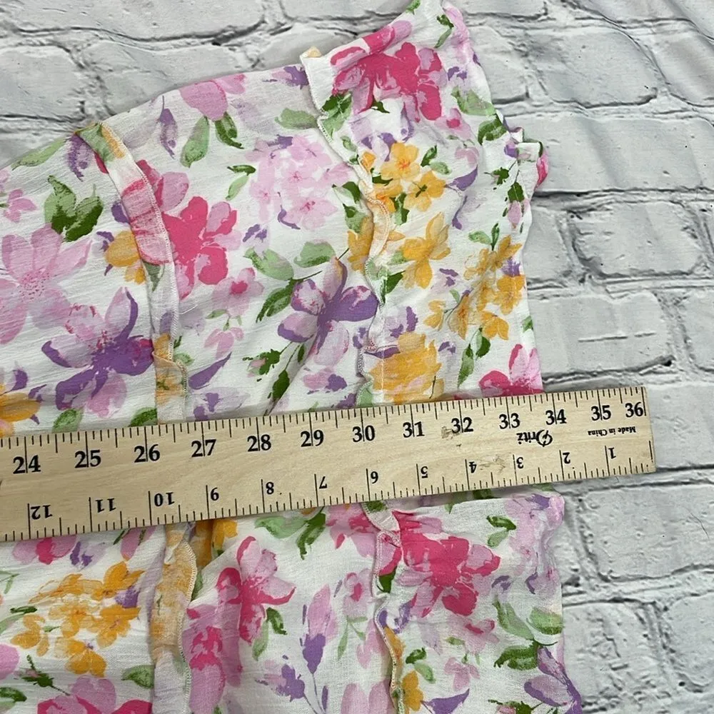 Rue 21 Floral Print Women's Sleeveless Floral Mini Dress Tiered Ruffle detail 3X - Image 13