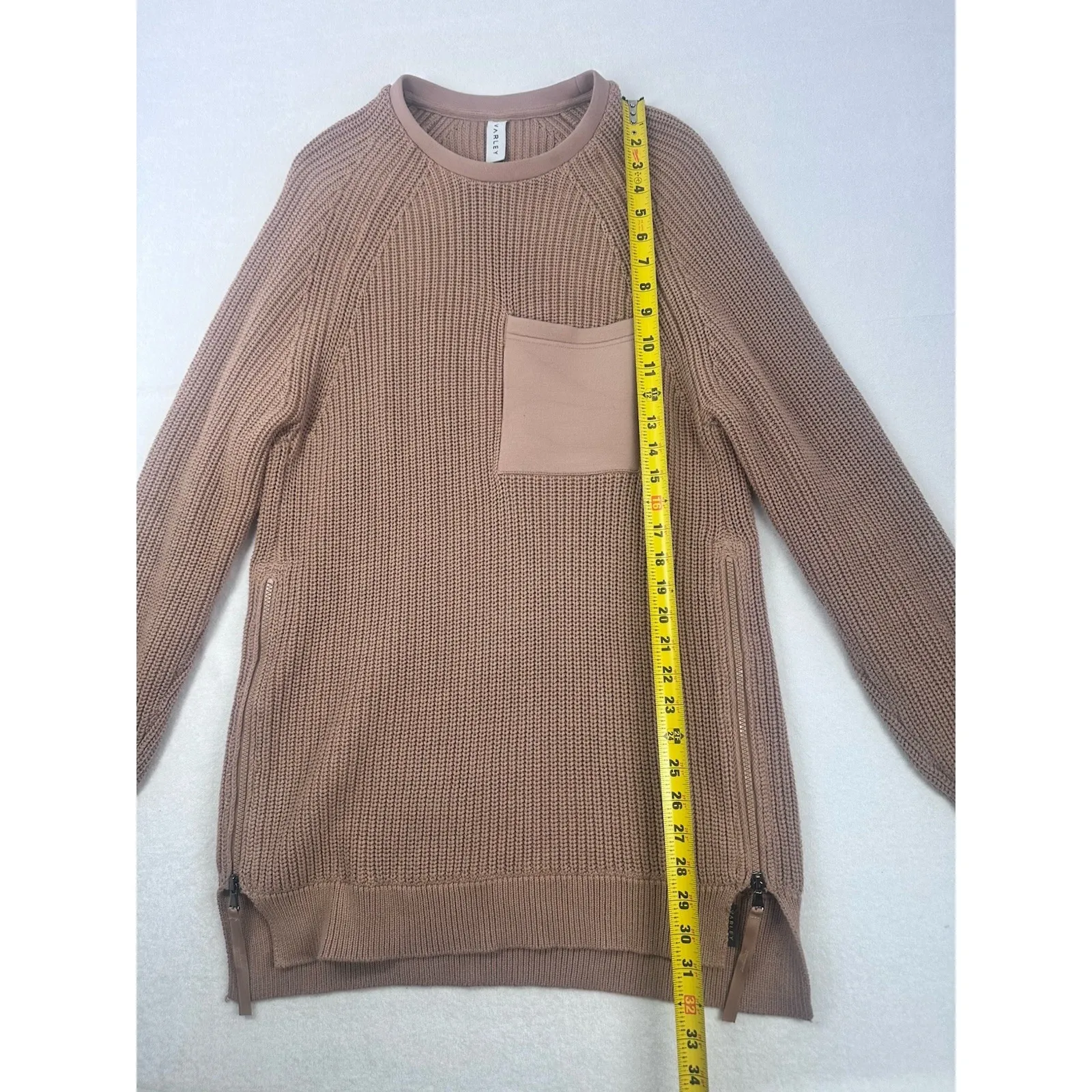 Varley Matteson Knit Pullover Sweater Brown Size Small M - Image 10
