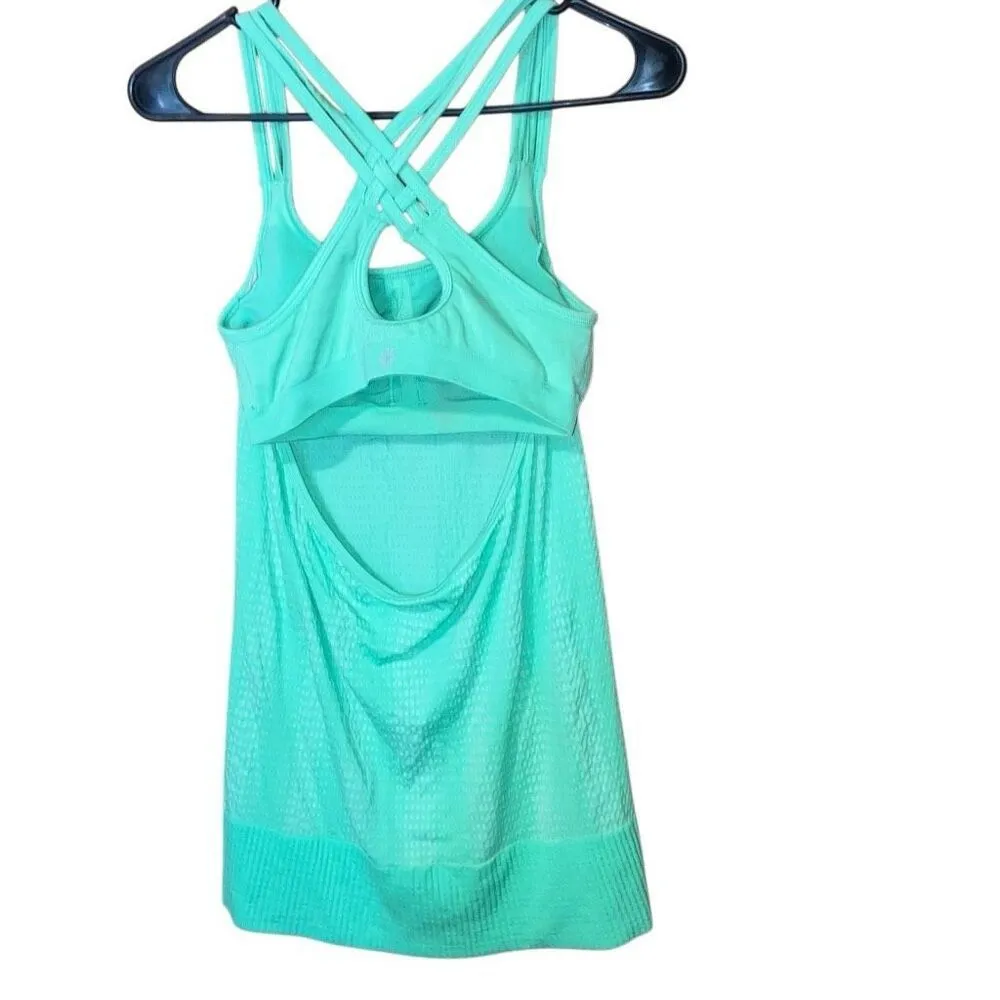 401. Athleta crisscross back padded bra athletic tank combo size medium - Image 7