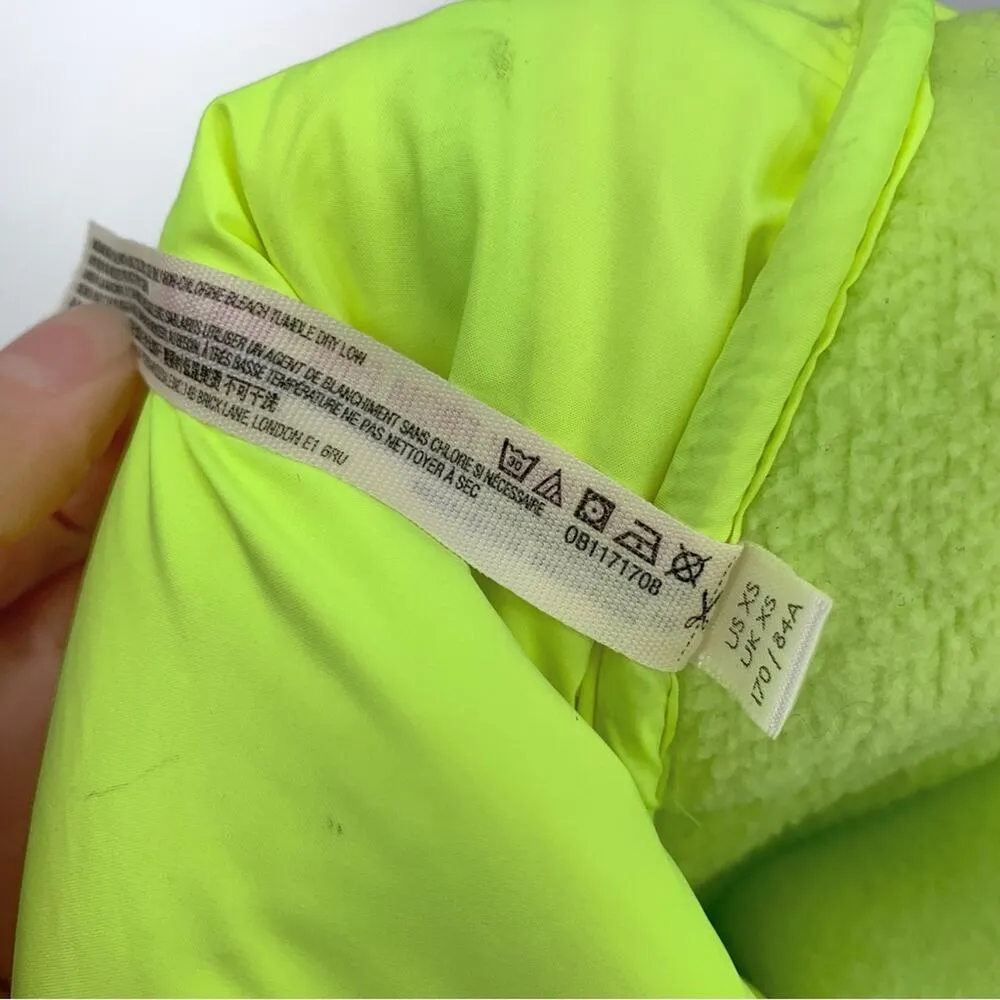 FP MOVEMENT Hit The Slopes Fleece Pullover Jacket Neon Yellow Highlighter XS - Image 7