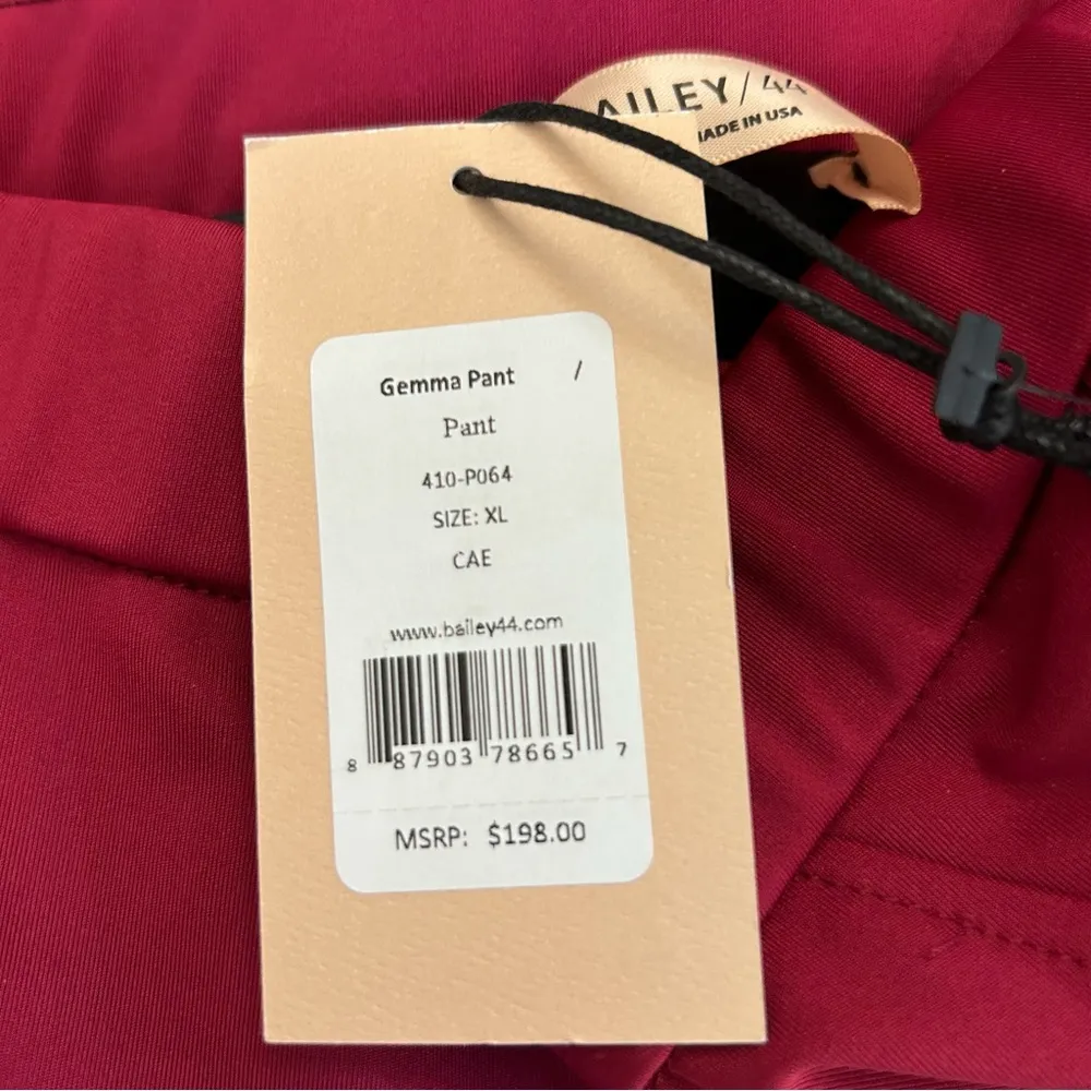 Bailey 44 Gemma Straight Leg Pants Cabernet Size XL - Image 10