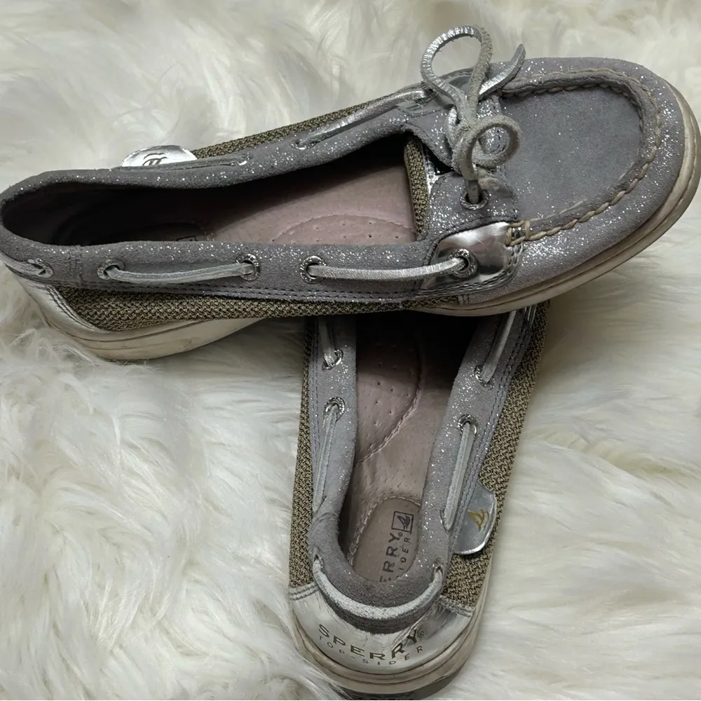 Sperry Metallic Silver Boat Shoes A3 - Image 2