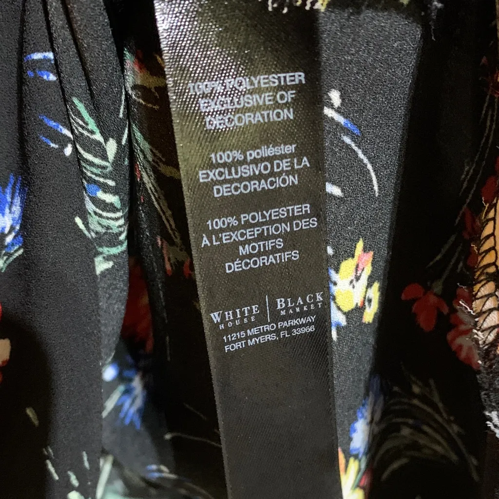 White House Black Market Multicolor Floral Blouse - Image 2