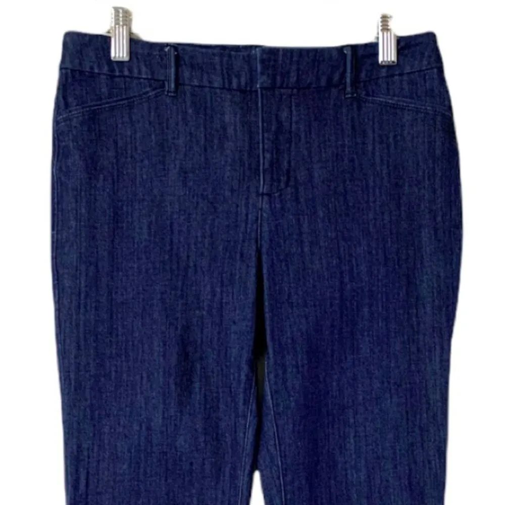 White House Black Market WHBM Straight Crop Flat Front Trouser Women's Jeans 2 - Image 4