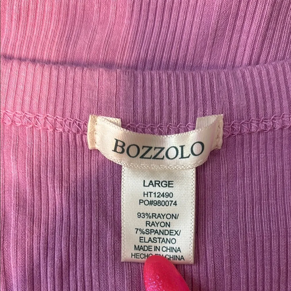 Bozzolo Ribbed Sleeveless razorback Purple Tank Top - Image 8