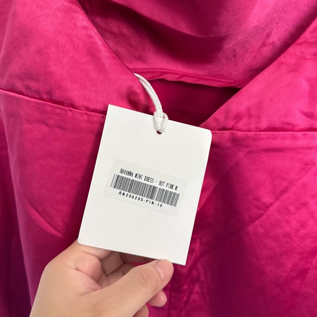 NWT Runaway The Label Havanna Mini Dress in Hot Pink Medium - Image 4