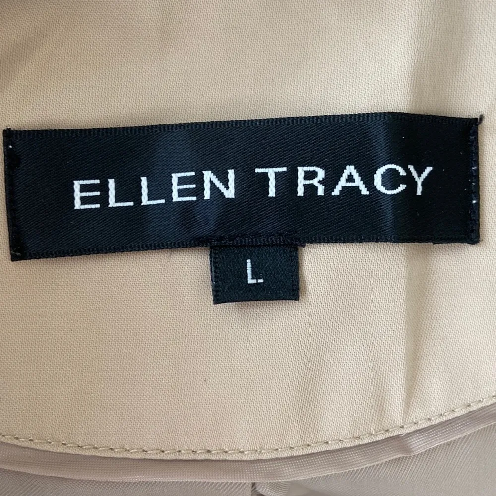 Ellen Tracy Short Trench Coat Size Large NWT - Image 4