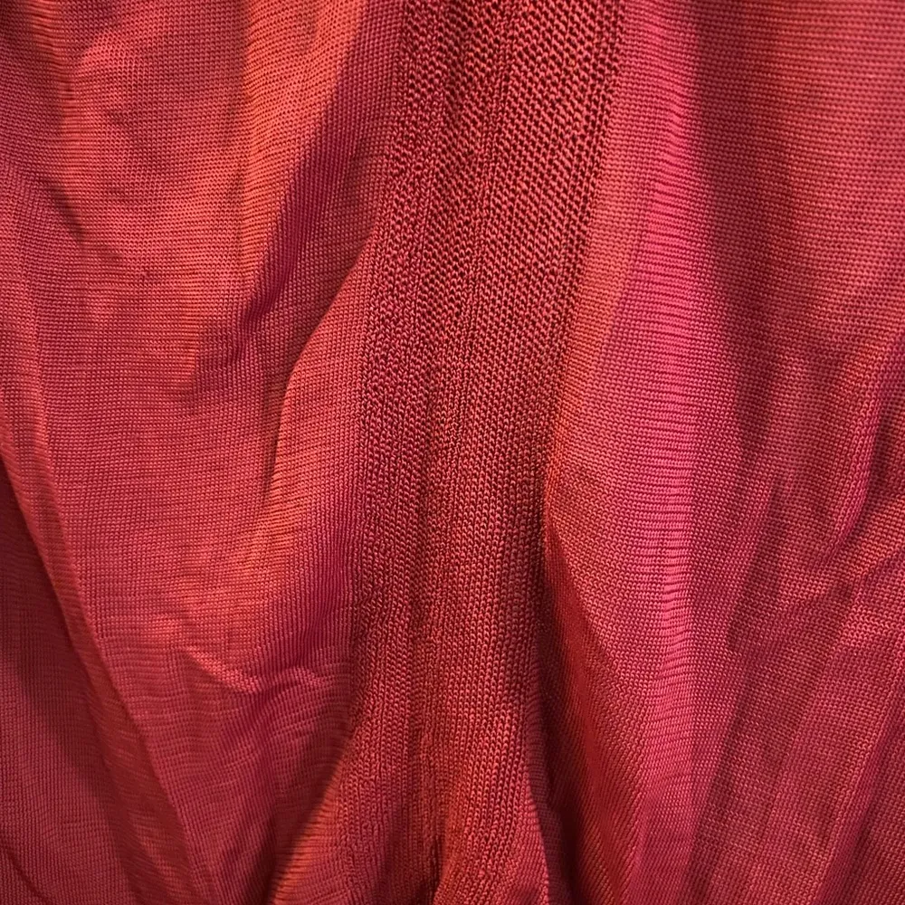 Burgundy Red White House Black Market WHBM Cascade Cover-Up Long Cardigan - Image 10