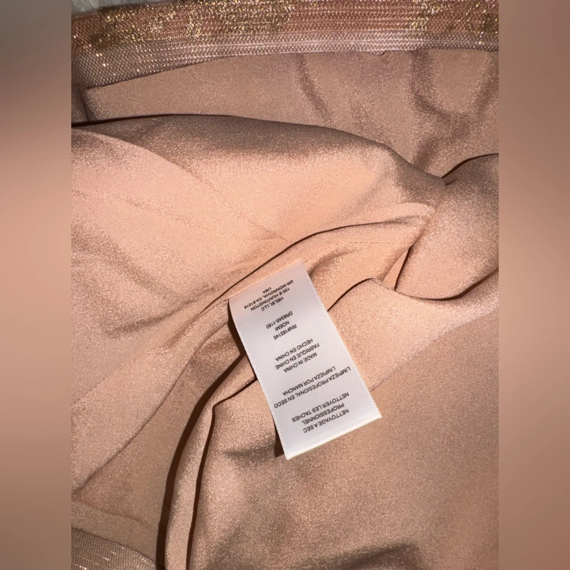 NWOT HELSI Noemi Embroidered Floral Strapless Cocktail Dress sz XS Tan - Image 7