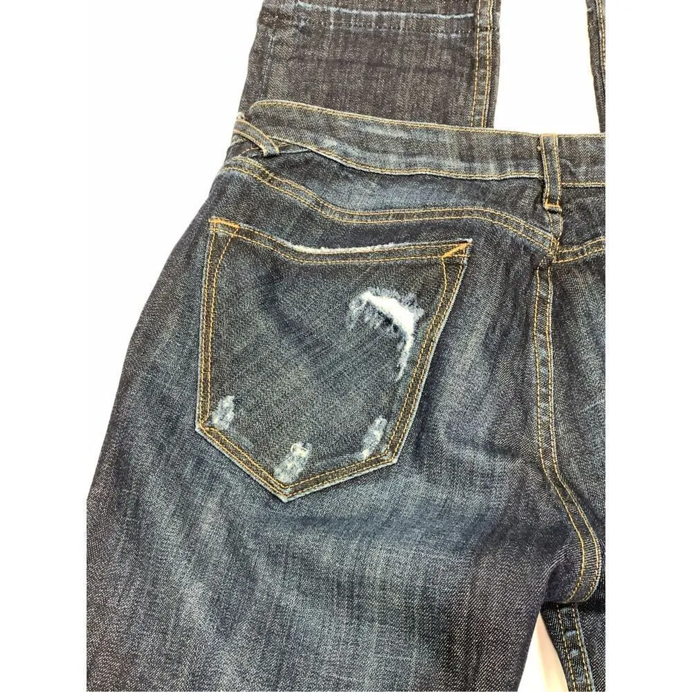 Vigoss Women’s Distressed Ripped The Thompson Tomboy Jeans Blue Size W29 - Image 13