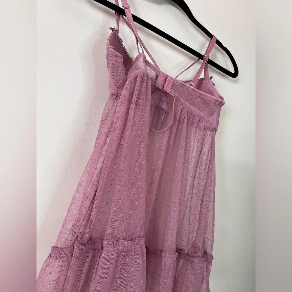 VICTORIAS SECRET Push Up Lingerie Dress Rose Women’s Size Small EUC - Image 5
