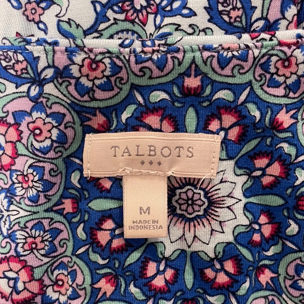 Talbots Multicolor Floral Mandala V Neck Sleeveless Maxi Dress Medium *HEMMED* - Image 8