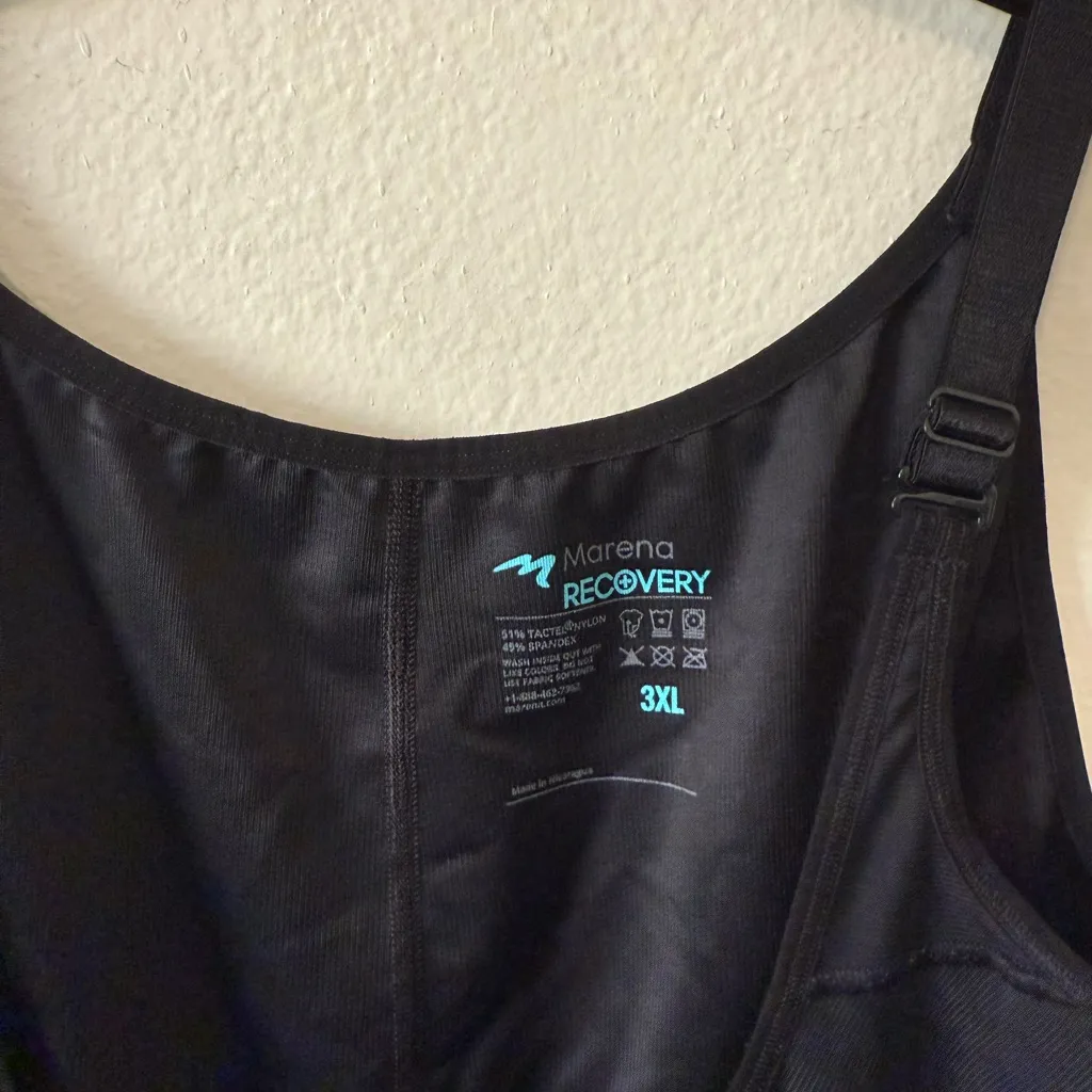 Marena Recovery Compression Bodysuit BBL Thigh Length Black Size 3XL - Image 4