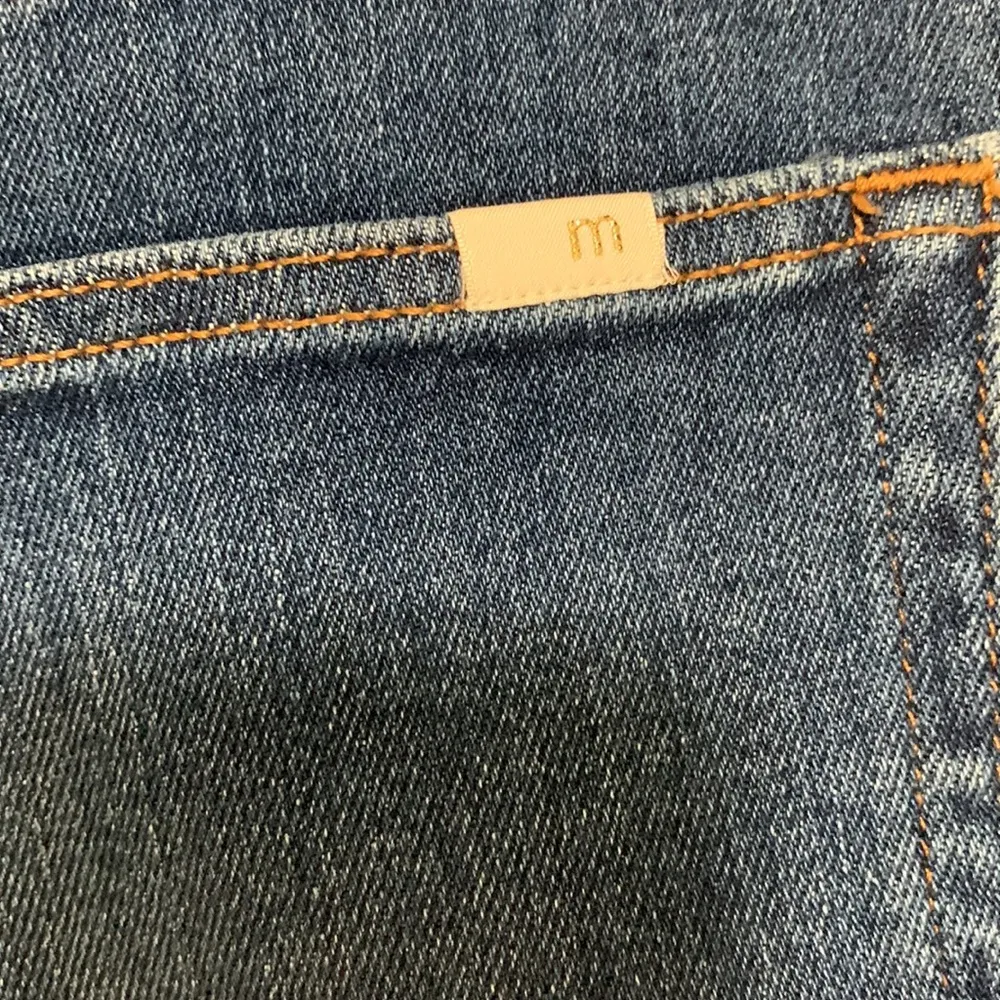 Maje high waisted jean fringed short shorts woman size 36 button fly - Image 6