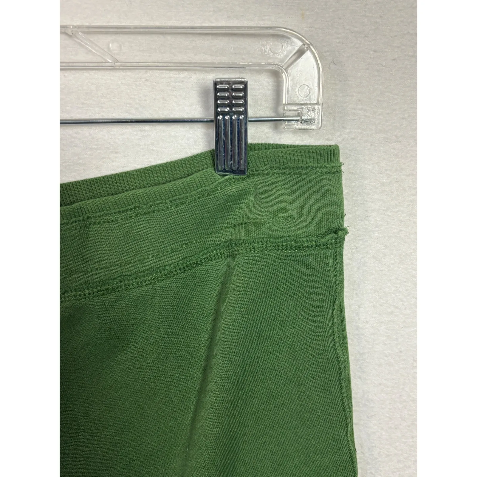 Vtg Y2K Abercrombie & Fitch Green Sweat Shorts Womens S Drawstring Logo Athletic - Image 5