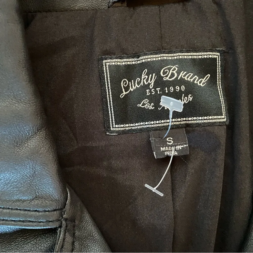 Lucky Brand Two Tone Leather Jacket Size Small - Image 5