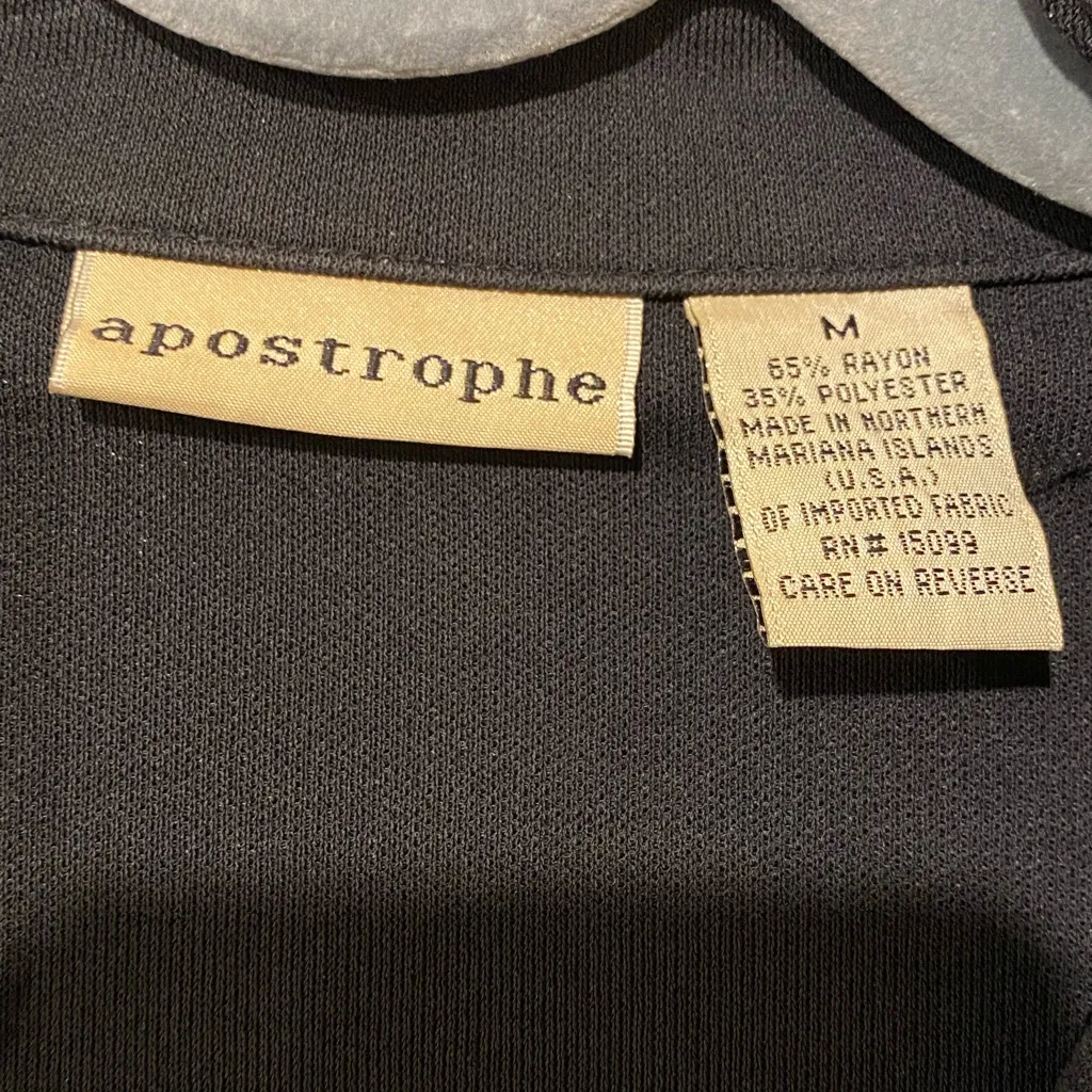 Apostrophe Duster Jacket, Black, Medium - Image 3