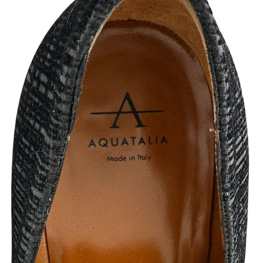 NEW Aquatalia Jilianne Devoure Anthracite Black Textured Suede Pumps Size 9 - Image 8
