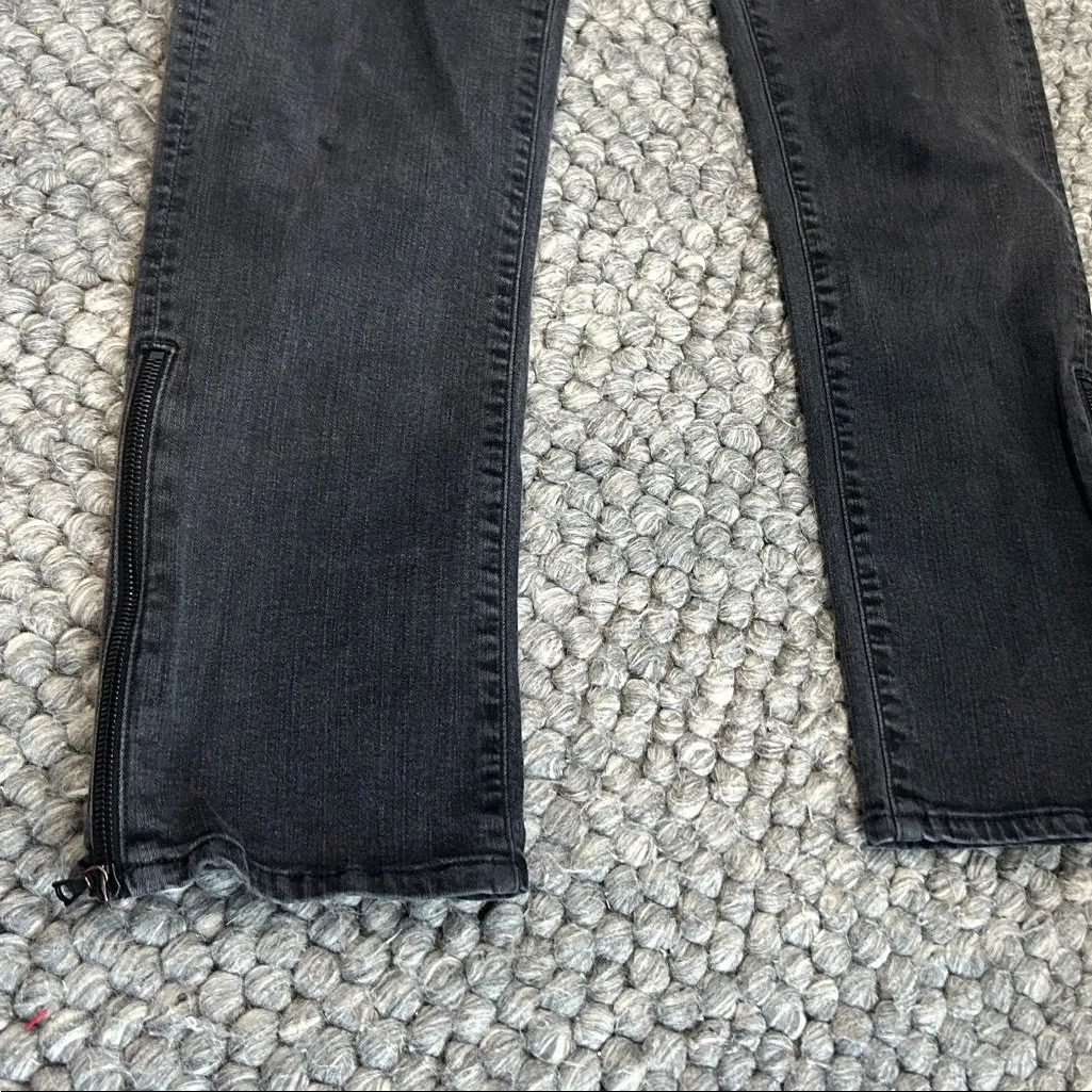 3x1 Women’s Black Washed Skinny Denim Zipper Ankle W25GC0191 Size 26 - Image 4