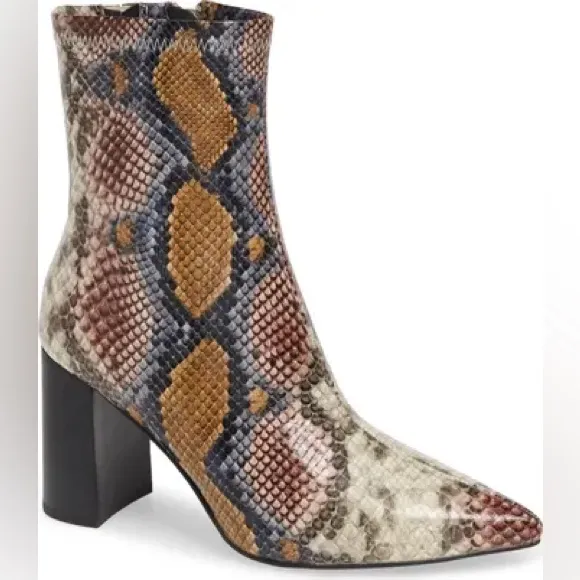 Jeffrey Campbell Siren Snakeskin Python Ankle Boots - Image 2