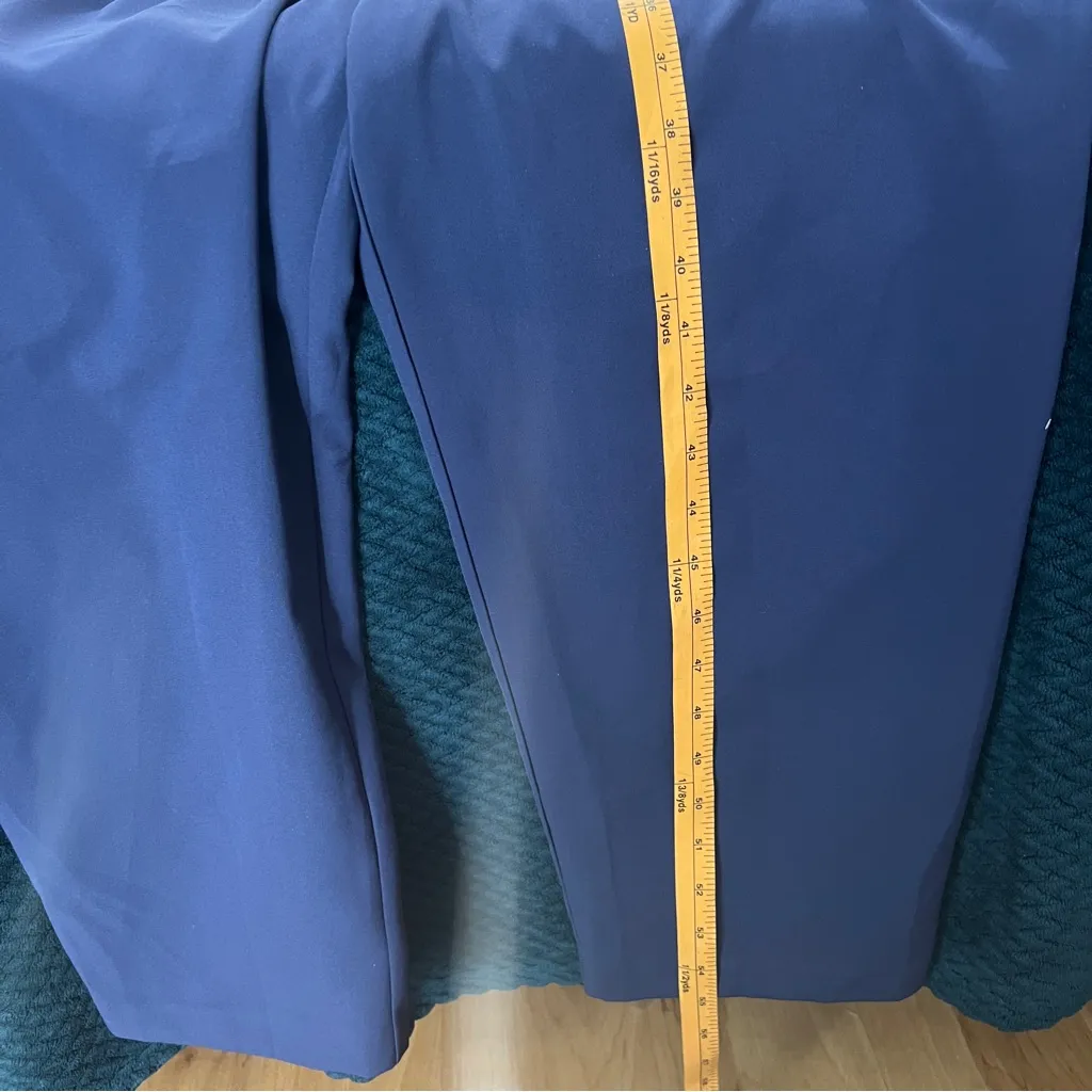 ASOS Stretch Blue Sleeveless Collared Tapered Leg Utility Jumpsuit Size‎ 14 - Image 16