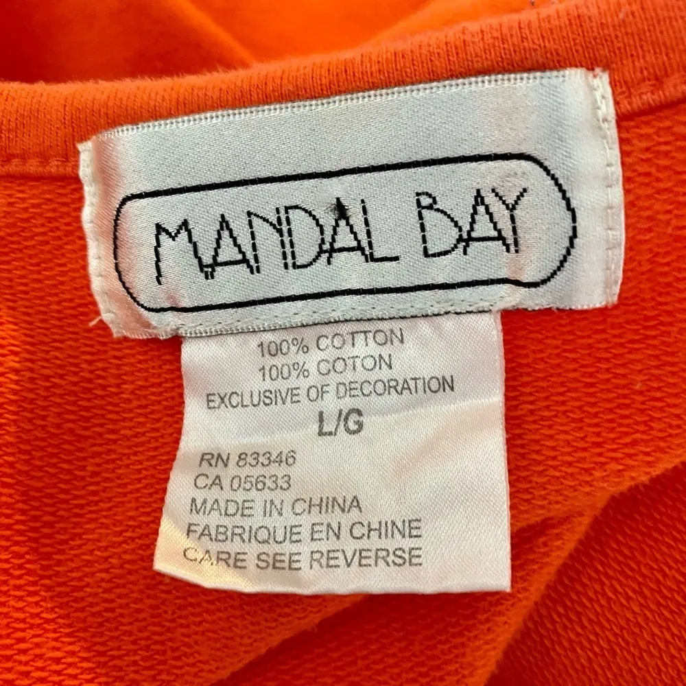 Orange Cotton Flip Flops Cardigan Size L - Image 5