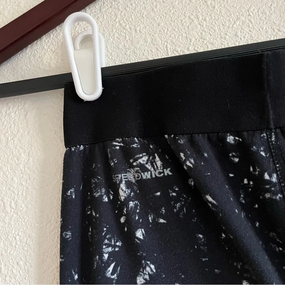 Reebok Women's Cardio Spike Training Black and White Speckle Leggings Size XS - Image 14