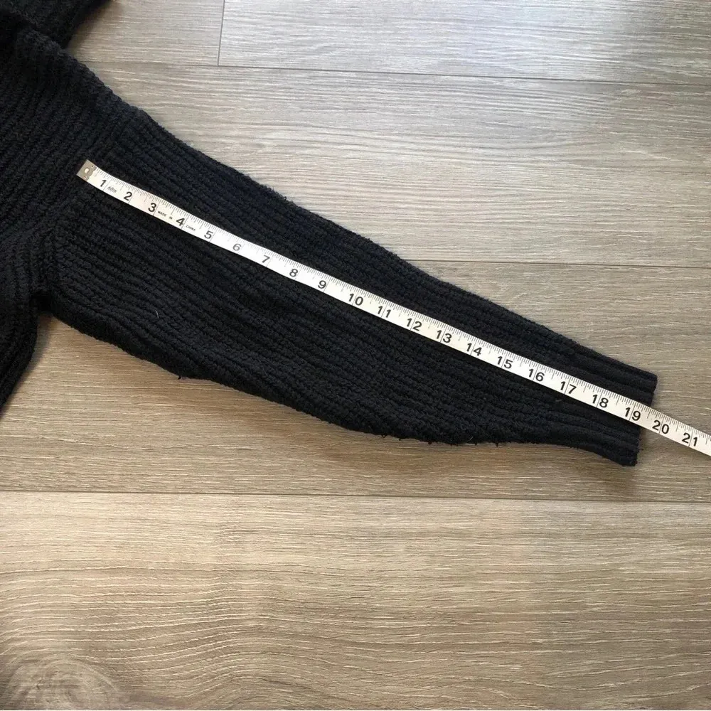 For The Republic Black Chunky Knit Turtleneck Long Sleeve Sweater Womens Size S - Image 6