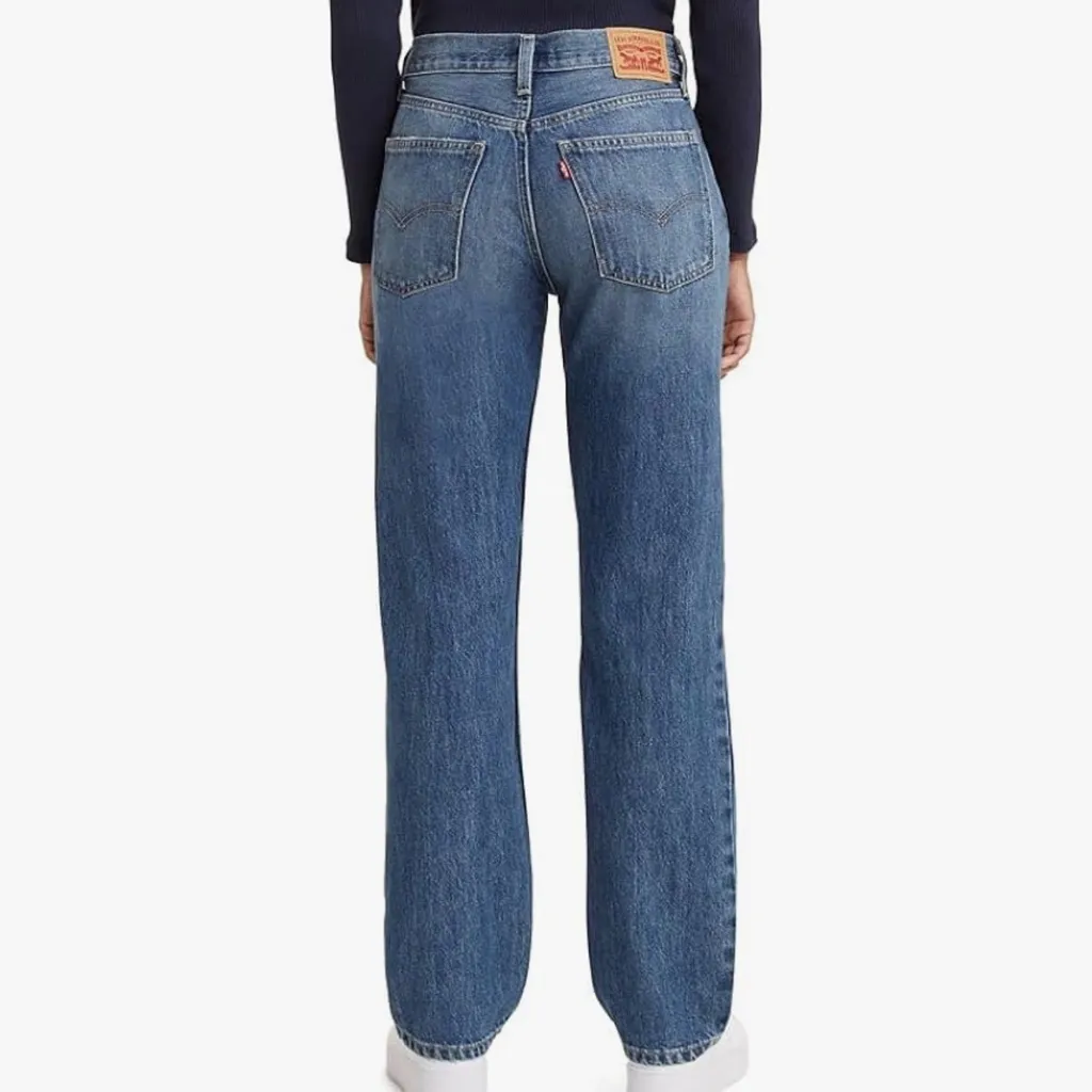 Levi's Blue Ripped Straight Leg Jeans - Image 3