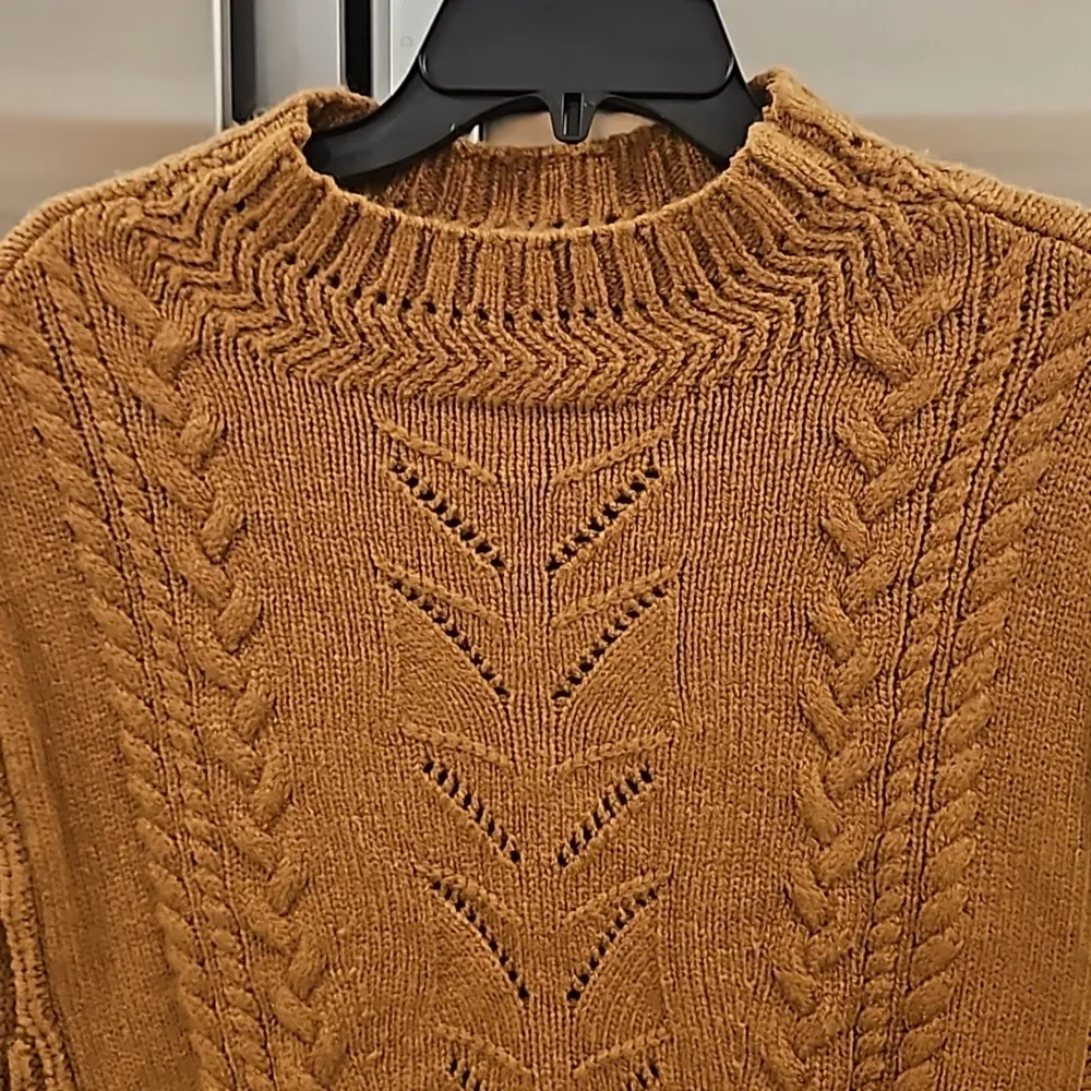 💕WIT & WISDOM💕 Cable Stitch Mock Neck Sweater Vest ~ Nutmeg Brown XL NWT - Image 9
