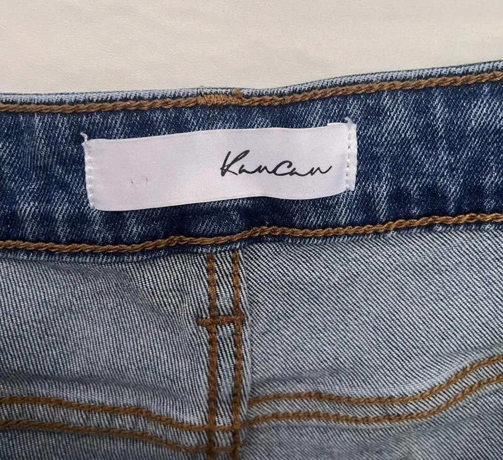 KAN CAN Estilo Distressed Womens Jeans SZ 9/28 Cut 38328 Medium Wash Midrise - Image 8