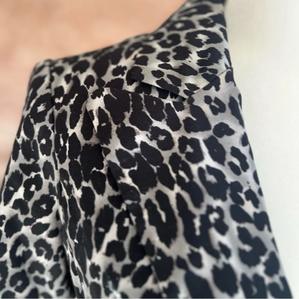 Aina Be Blazer Cropped Animal Print S Black Grey Cutaway - Image 4