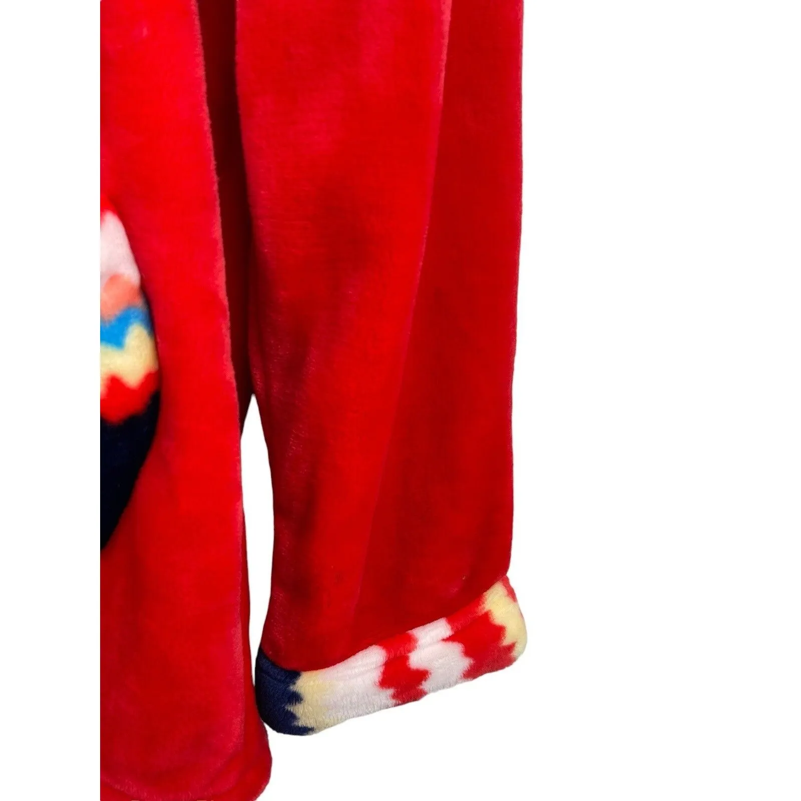 Rou Phang Extra Warm Soft Red Stripe Long Sleeve Top Bottom Pajama Lounge Set L Size L - Image 5