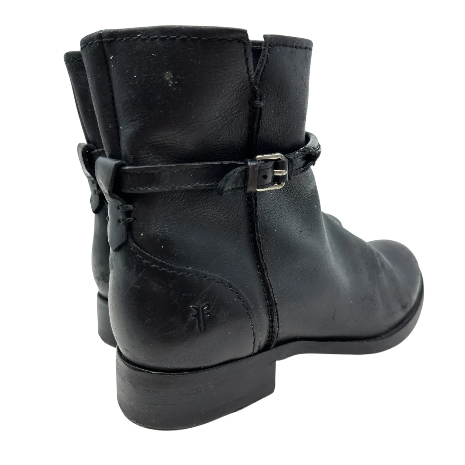 Frye Melissa Seam Short Boots Leather Black‎ Size US 6 - Image 10