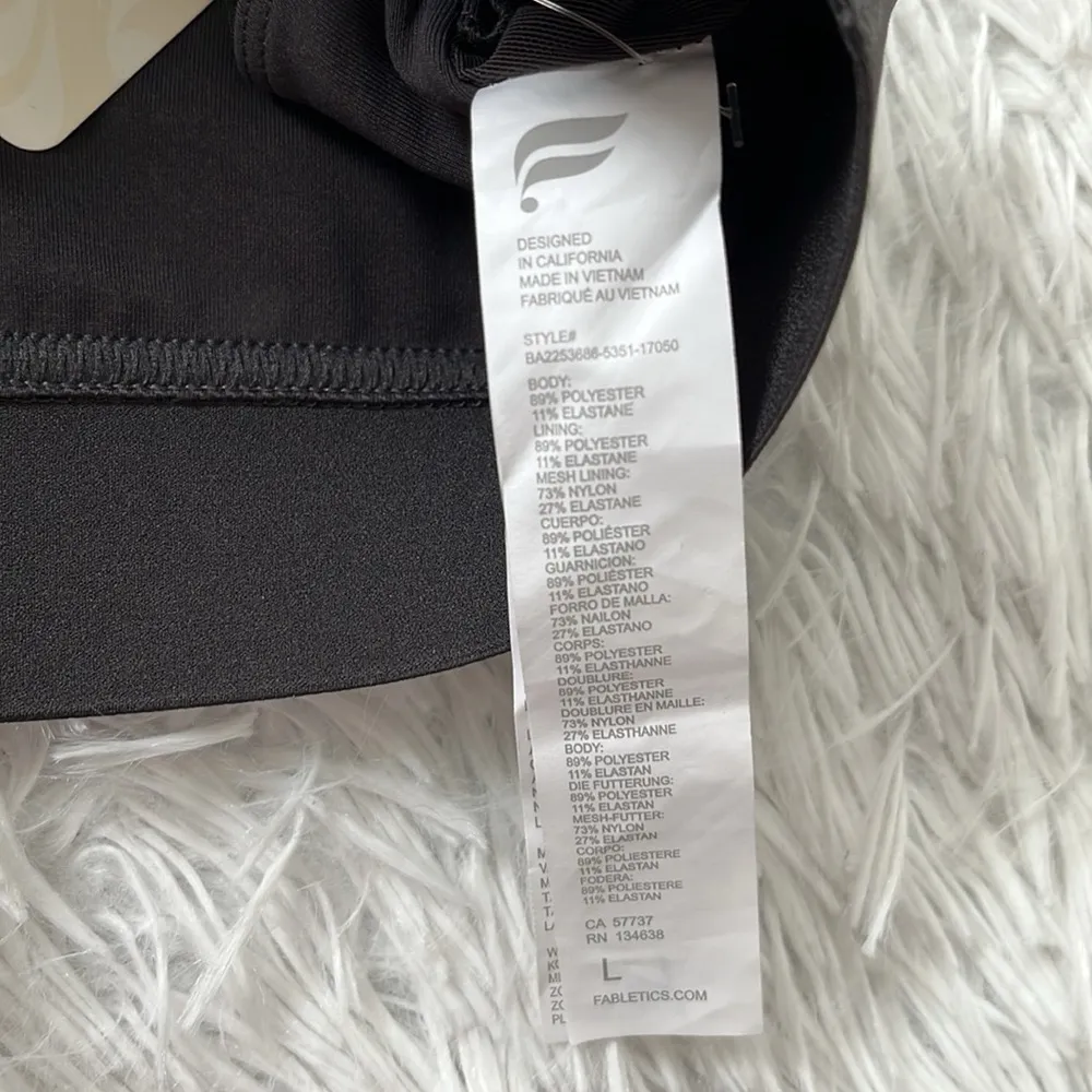New FABLETICS Sports bra All Day Every Day in Charcoal Camp size Large - Image 12