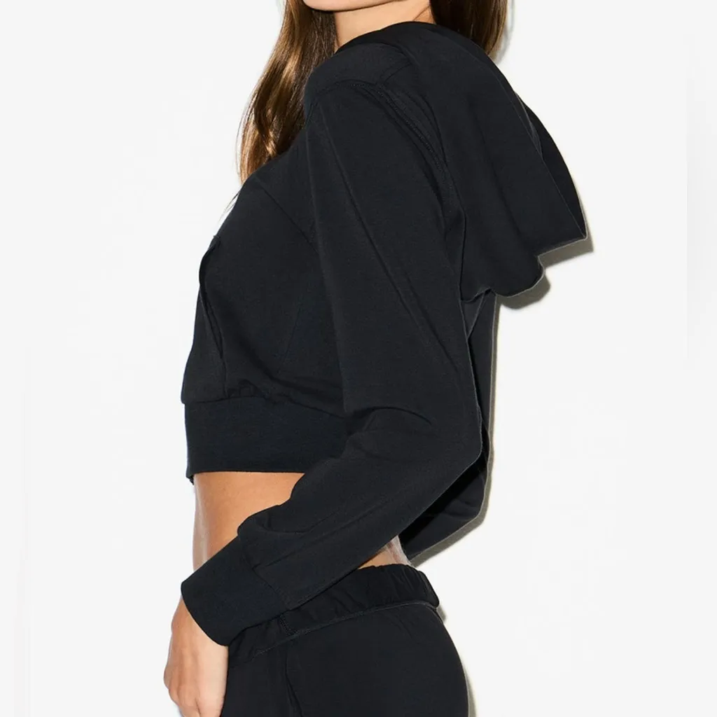 SKIMS Cozy Light Zip Up Black Medium NWT IN PACKAGE - Image 3