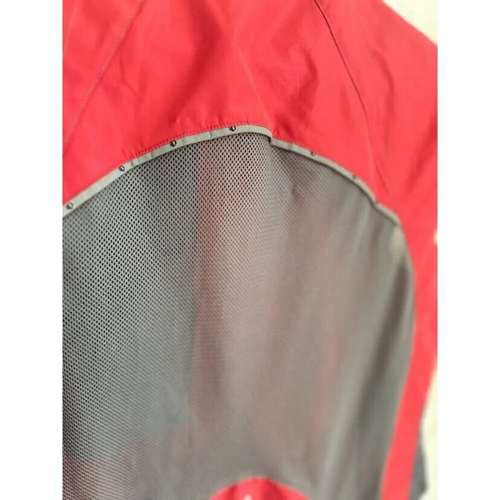 Pearl Izumi Red Grey Sleeveless Full Zip Pocket Cycling Bike Windbreaker Vest M - Image 5