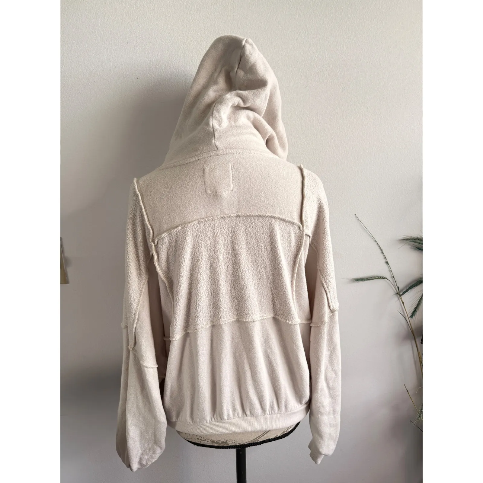 Aerie Cozy Pullover Hoodie Sweatshirt Beige size Xs Soft Comfy‎ Cute oversized - Image 3